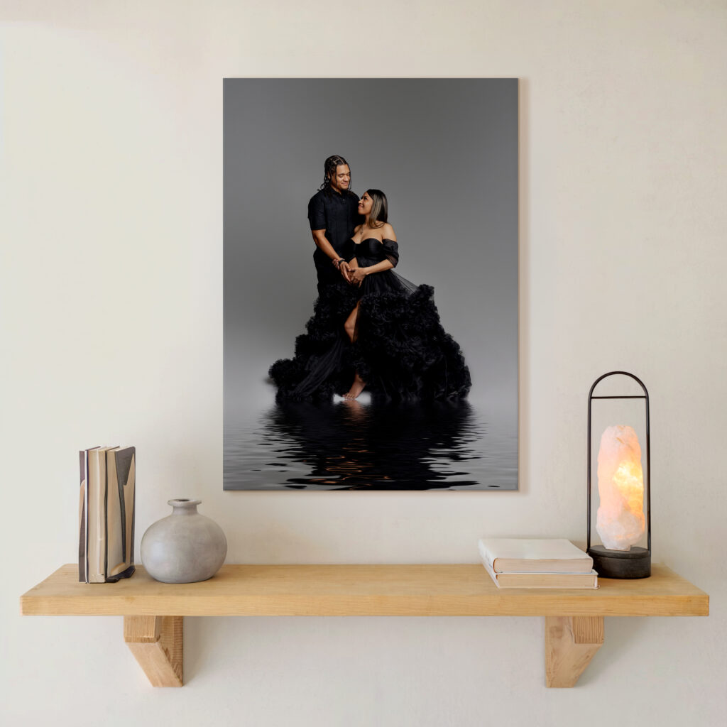 Love and legacy framed forever this artistic maternity portrait captures the deep bond between expecting parents. Photograph by Inland Empire motherhood photographer Kaitlyn Dawn Photography.