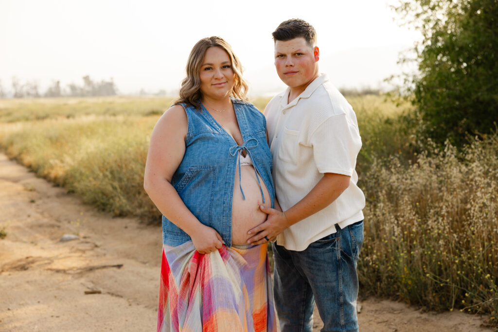 Natural light outdoor maternity session in Yucaipa, California